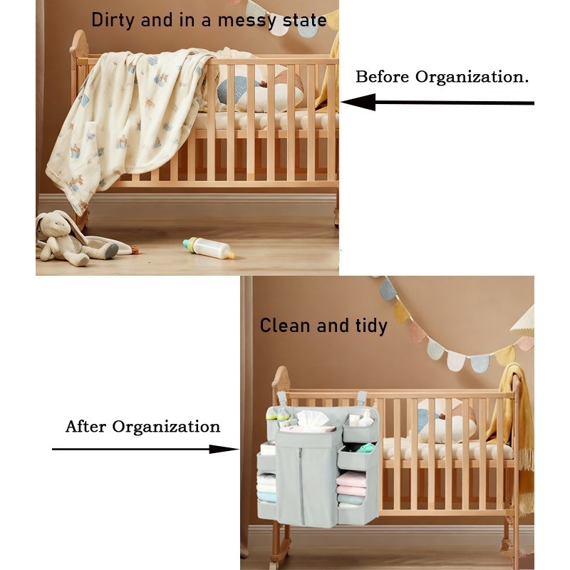 Baby Bed Diaper Hanging Storage Bag 4 Baby Bed Diaper Hanging Storage Bag 4